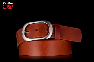 PASEK SKÓRZANY DAMSKI 4 CM - RUDY/ CAMEL