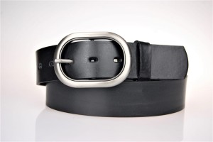 PASEK SKÓRZANY DAMSKI 4 CM - CZARNY