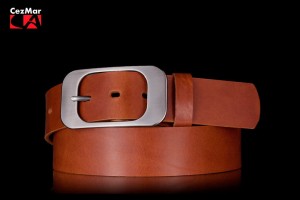 PASEK SKÓRZANY DAMSKI 4 CM - RUDY/ CAMEL