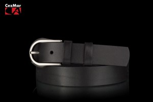 PASEK SKÓRZANY DAMSKI- 3 CM- CZARNY