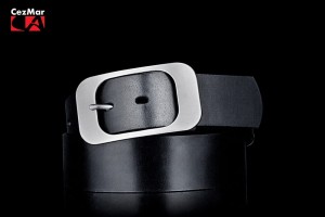 PASEK SKÓRZANY DAMSKI- 4 CM- CZARNY