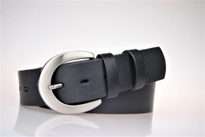 PASEK SKÓRZANY DAMSKI 4 CM - CZARNY
