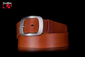 PASEK SKÓRZANY DAMSKI 4 CM- CAMEL/ RUDY